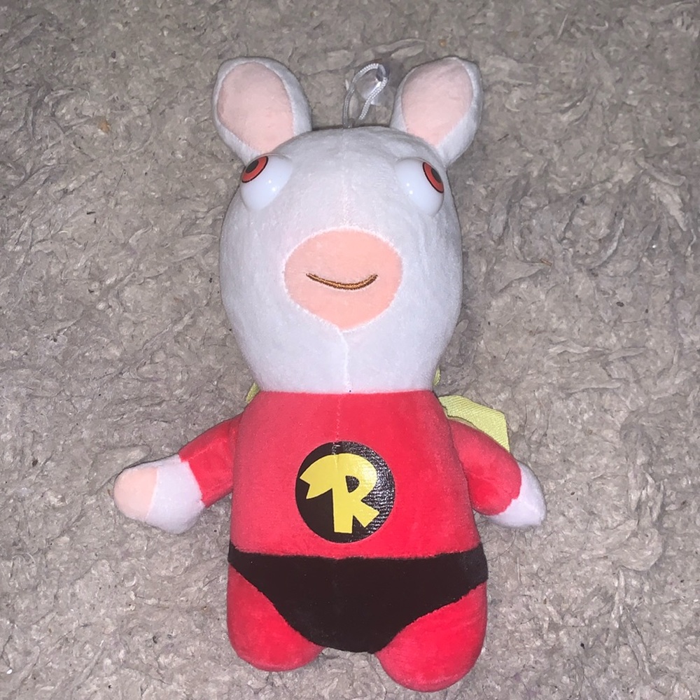 RABBIDS Rabbits Invasion SUPERHERO Bwaah Plush McFarlane Toys stickable 2 window